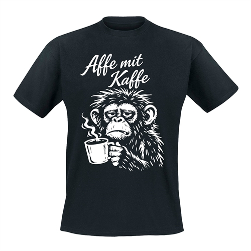 Affe mit Kaffee - T-Shirt
