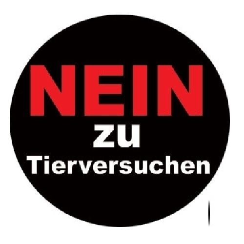 Nein zu Tierversuchen - Button