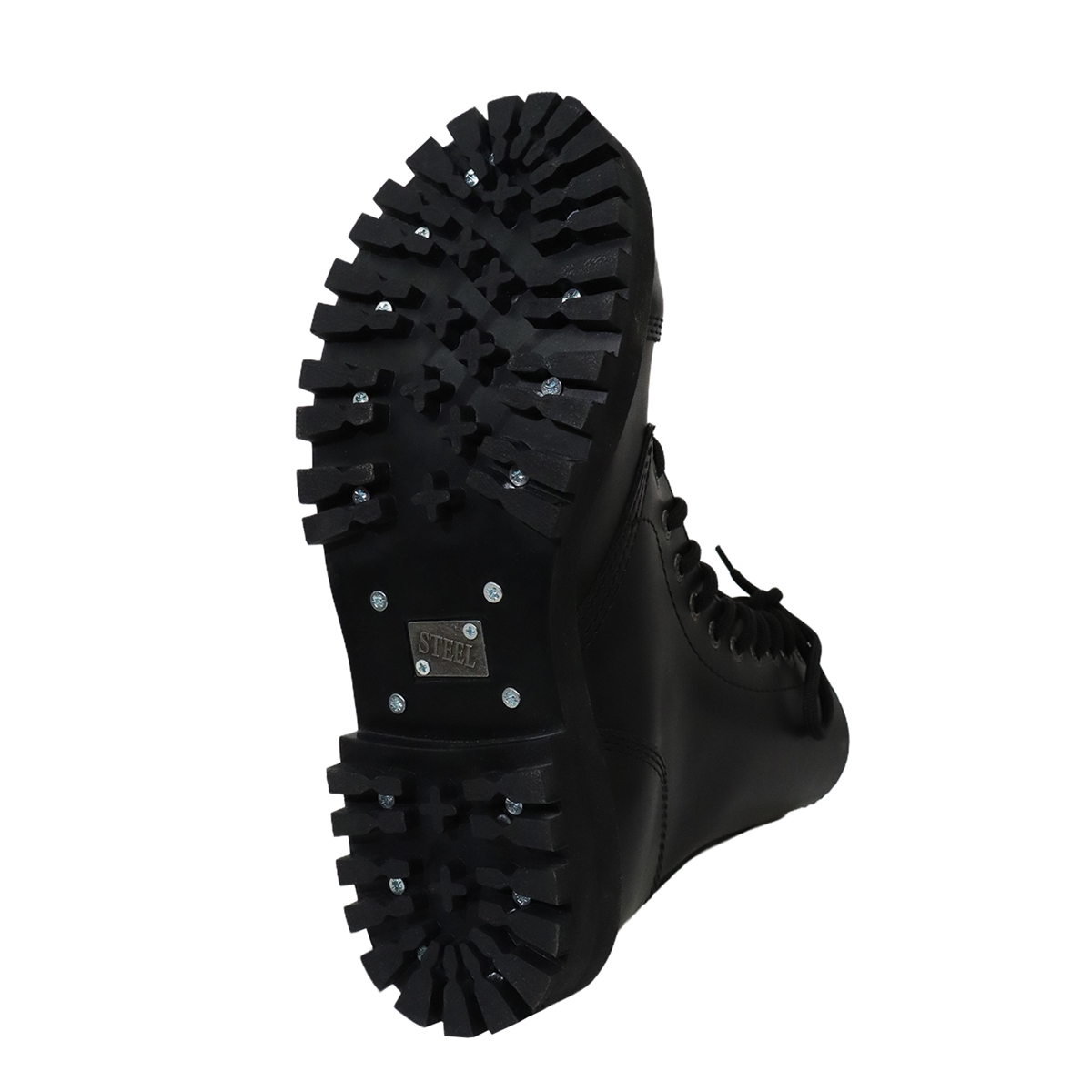 Steel Shoes & Boots - Full Black, 10-Loch Boots