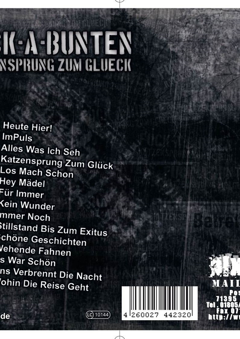 Fuck-A-Bunten- Katzensprung zum Gl�ck, CD