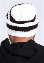 FC St. Pauli - feinstrick Streifen Logo M�tze